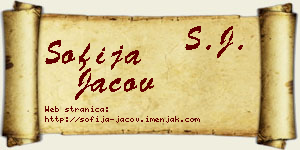 Sofija Jačov vizit kartica
